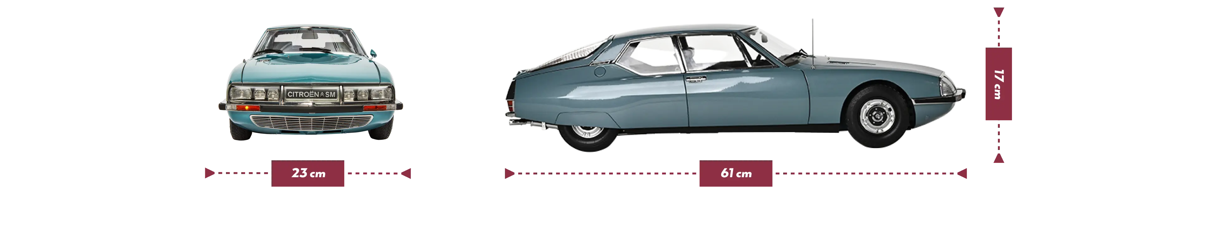 Citroën SM de profil et de face
